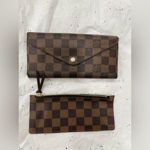 Louis Vuitton Sarah wallet. Damien Ebene Canvas